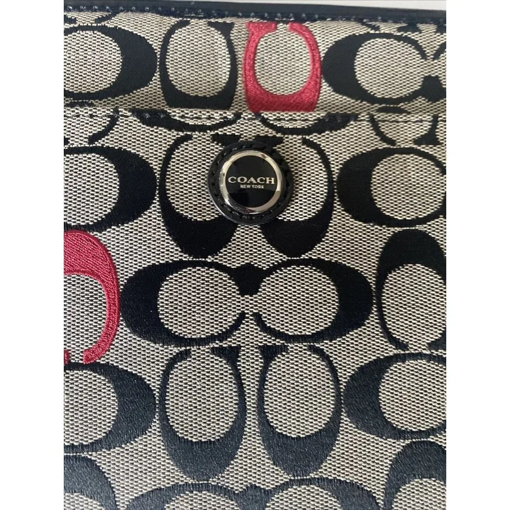 Coach Tablet sleeve LOGO C Pattern Black Pink Padded